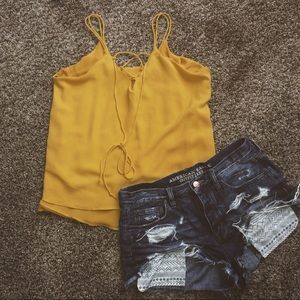 American eagle lace down tank
